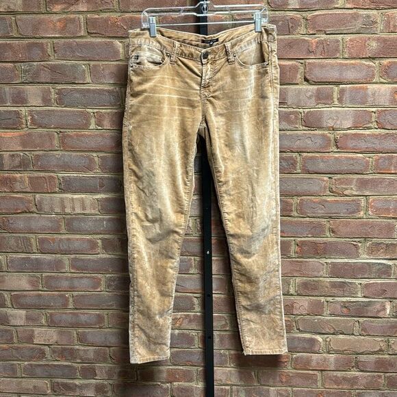 Dear John Women’s Brown Marbled Low Rise Corduroy Pants Size 30 - Picture 2 of 5